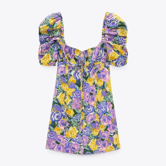 Zara Printed Corset Style Dress - Picture 4 of 7